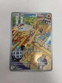 Timburr 183/167 Pokemon TCG SV06: Twilight Masquerade Illustration Rare NM - Image 1