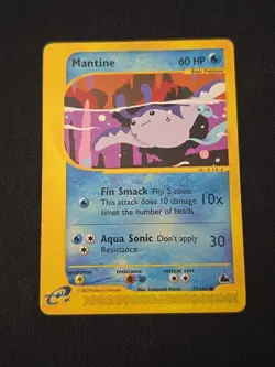 Mantine 77/144 Skyridge Regular WOTC Vintage 2003 Pokemon TCG Moderately Played - Image 1