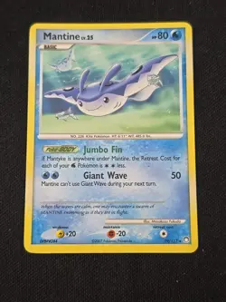 Mantine 29/123 Mysterious Treasures Regular Pokemon TCG Light Played Condition - Image 1
