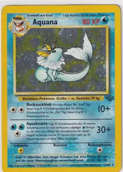 Pokemon Karte Dschungel Nr 12/64 Aquana Holo deutsch 7 - Image 1