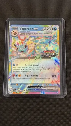 Pokemon Prismatic Evolutions Vaporeon ex 023/131 Surprise Box Stamped - Image 1