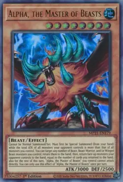 Yugioh! Alpha, the Master of Beasts - MP21-EN179 - Ultra Rare - 1st Edition Near - Image 1