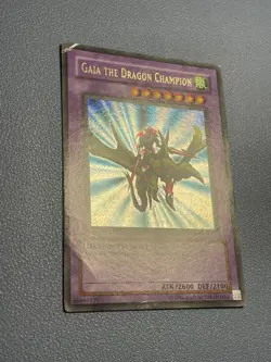 Yu-Gi-Oh! 2x MISPRINT Gaia The Dragon Champion LOB-125 Ultra Rare Gold Letters - Image 3