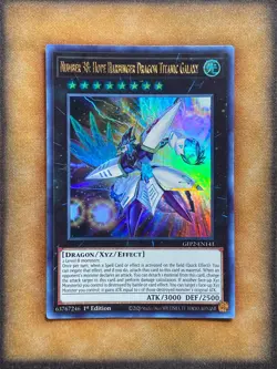 Yugioh Number 38: Hope Harbinger Dragon Titanic Galaxy GFP2-EN143 Ultra 1st NM - Image 1