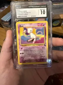 CGC 10 Mew 2000 Black Star Promos 8 Pokemon League Pokemon Card NON HOLO - Image 1