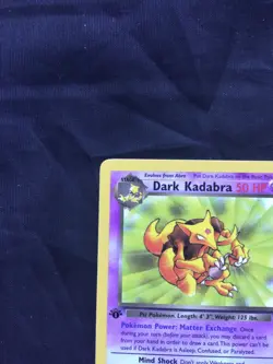 Pokemon Cards: Team Rocket 1st Edition Uncommon: Dark Kadabra 39/82 - Image 2