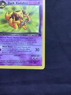 Pokemon Cards: Team Rocket 1st Edition Uncommon: Dark Kadabra 39/82 - Image 4