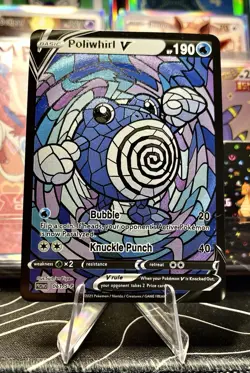 Poliwag Poliwhirl Poliwrath Stained Glass Art Cards - Pokemon Fan Art - Image 2