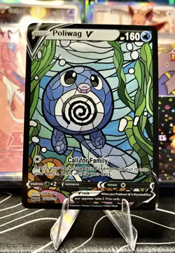 Poliwag Poliwhirl Poliwrath Stained Glass Art Cards - Pokemon Fan Art - Image 3