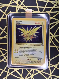 🔥 Zapdos 15/62 🔥 Original Holo Rare Fossil Set Pokemon Card WOTC TCG 1999 - Image 2