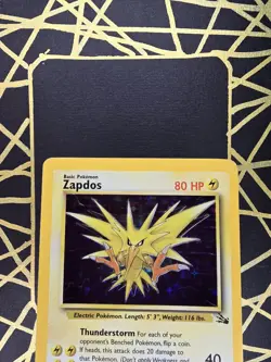 🔥 Zapdos 15/62 🔥 Original Holo Rare Fossil Set Pokemon Card WOTC TCG 1999 - Image 4