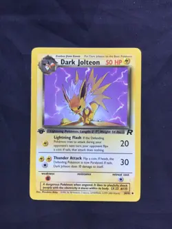 Pokemon Cards: Team Rocket 1st Edition Uncommon: Dark Jolteon 38/82 - Image 1