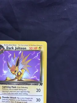 Pokemon Cards: Team Rocket 1st Edition Uncommon: Dark Jolteon 38/82 - Image 3