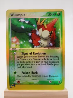 Wurmple 78/109 - EX Ruby & Sapphire - Common Reverse Holo LP Pokemon Card, 2003 - Image 1