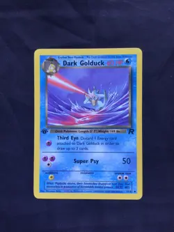 Pokemon Cards: Team Rocket 1st Edition Uncommon: Dark Golduck 37/82 - Image 1