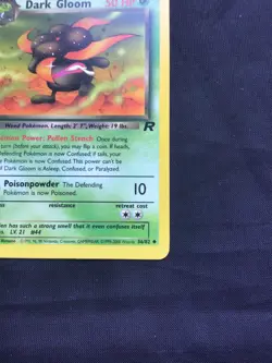 Pokemon Cards: Team Rocket 1st Edition Uncommon: Dark Gloom 36/82 - Image 4