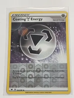 REVERSE HOLO Coating Energy 163/185 Vivid Voltage Pokemon Card - Image 1