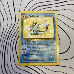 Pokemon Card Vaporeon 28/64 Non-Holo Rare Jungle Set WOTC TCG LP - Image 1