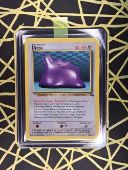 🔥 Ditto 18/62 🔥 Original Non Holo Rare Fossil Set Pokemon Card WOTC TCG 1999 - Image 1