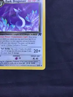Pokemon Cards: Team Rocket 1st Edition Uncommon: Dark Dragonair 33/82 - Image 4