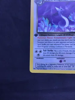 Pokemon Cards: Team Rocket 1st Edition Uncommon: Dark Dragonair 33/82 - Image 5