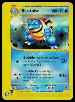 Pokemon Card - Blastoise Expedition 36/165 Rare Non Holo - Image 1