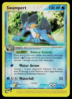 Pokemon Card - Swampert Ruby and Sapphire 23/109 Rare Non Holo - Image 1