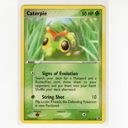 Pokemon TCG Caterpie 56/112 EX FireRed/LeafGreen Regular Common Card EN-LP 2004 - Image 1
