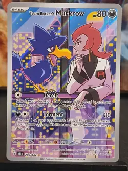Team Rockets Murkrow 200/182 SV: Destined Rivals Pokemon Card NM - Image 4