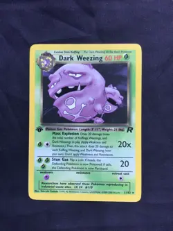 Pokemon Cards: Team Rocket 1st Edition Rare: Dark Weezing 31/82 - Image 1