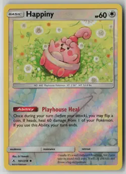 Happiny 161/214 Pokemon Unbroken Bonds Reverse Holo Lightly Played Card (LP) 1 - Image 1
