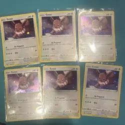 Eevee SWSH127 Sword & Shield Promo 6 Card LOT Cosmos Holo Black Star Promo NM/M - Image 1