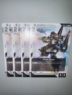 Gundam TCG GD02-079 Rick Dias X4 Playset Card Game CCG English - Image 5