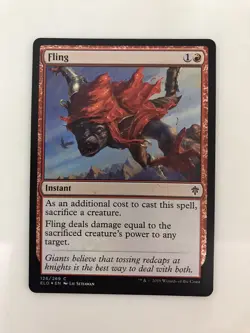 Fling Foil MTG Magic the Gathering Card NM Near Mint Throne of Eldraine ELD - Image 1