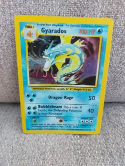 Pokemon TCG Gyarados Base Set Holo Card 6/102 Unlimited Rare Vintage - Image 4