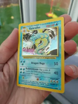 Pokemon TCG Gyarados Base Set Holo Card 6/102 Unlimited Rare Vintage - Image 5