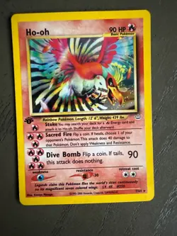pokemon card Ho-oh 1st edition halo good condition - Image 1