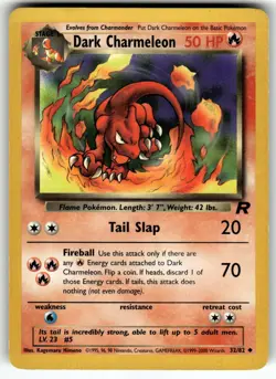 Dark Charmeleon 32/82 Team Rocket MP Pokemon Card TCG - Image 1