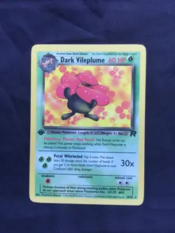 Pokemon Cards: Team Rocket 1st Edition Rare: Dark Vileplume 30/82 - Image 1