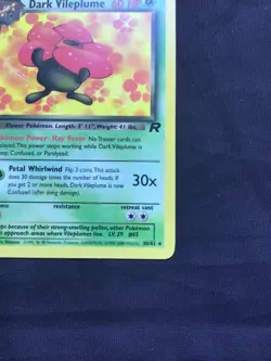 Pokemon Cards: Team Rocket 1st Edition Rare: Dark Vileplume 30/82 - Image 4