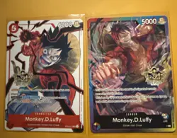 Op13 St01-12 And Leader Rainbow Luffy 3rd Anniversary Stamped Promo Cards - Image 1