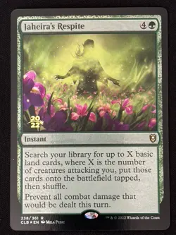 1x MTG Jaheira's Respite (Foil) - Prerelease Cards (PRE) (CLB) #238 - Magic - Image 1