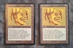 2 MTG Ice Age Jester's Masks - Rare Artifact - NM - Image 1