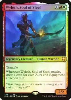 CMR Foil WYLETH SOUL OF STEEL 1x Rare Magic Commander Legends MTG NM - Image 1
