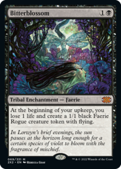 Bitterblossom Light Play, English Magic the Gathering MTG Double Masters 2022 - Image 1