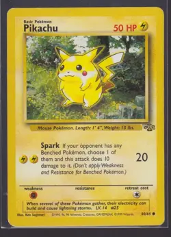 Pikachu Jungle 60/64 Regular Unlimited Common Pokemon Trading Card TCG - Image 1