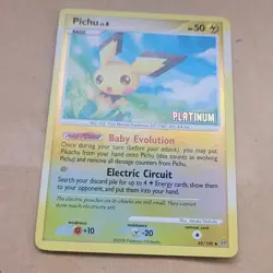 POKEMON PROMO CARD-BURGER KING 2009- PLATINUM STAMPED - PICHU 45/100(REV HOLO)NM - Image 1
