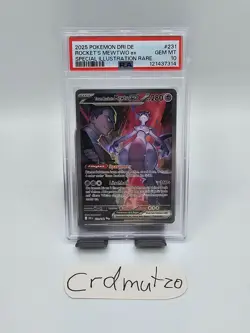 Pokemon Team Rockets Mewtu ex DRI 231 / 182 PSA 10 GEM MT DE - Image 1