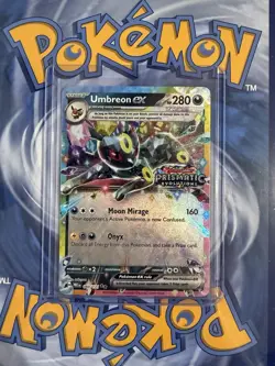 Pokemon TCG Umbreon EX 060/131 Prismatic Evolutions Stamped Promo Near Mint - Image 1
