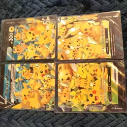 PIKACHU V-UNION Complete 4 Card Promo Lot 25th Anniversary Pokemon Cards NM - Image 1